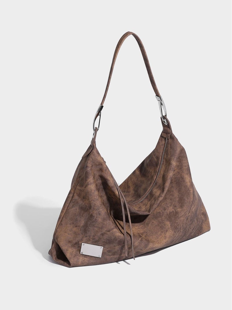 Large-Capacity Versatile Commuter Shoulder Bag In A Dune Wasteland Style With Tie-Dye Design, Suitable For Underarm Carry, Can Be Used As A Crossbody Commuter Bag - Image 4