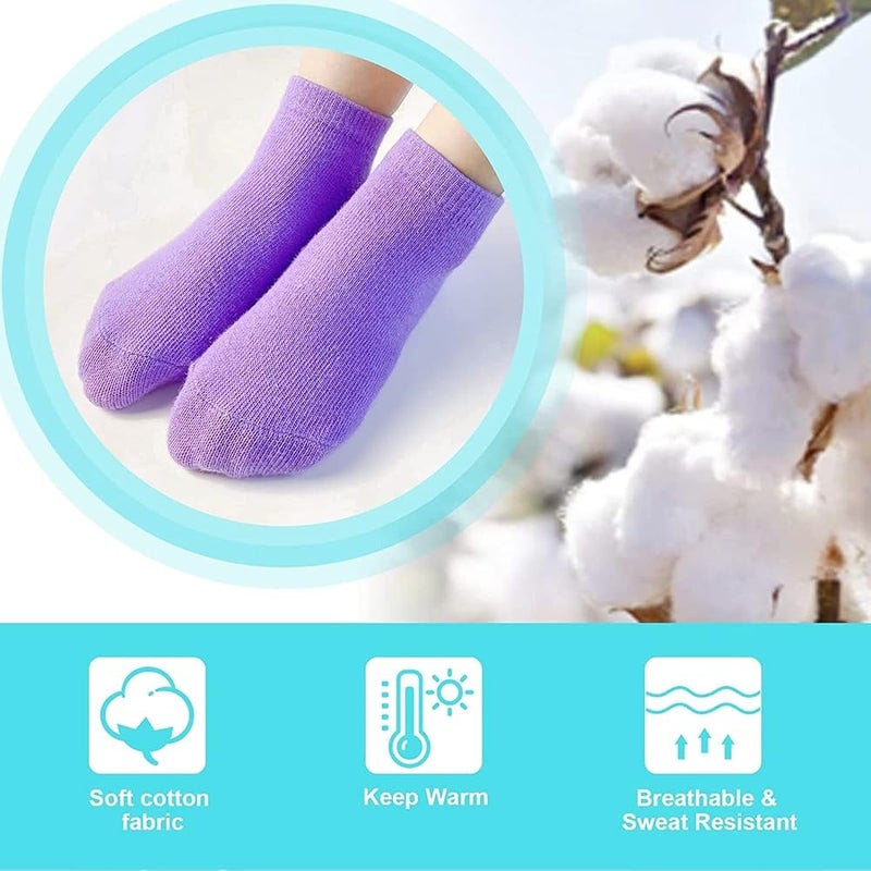 SKY-TOUCH Baby Non Slip Socks 8 Pairs, multi color, 1-3 Years - Image 2