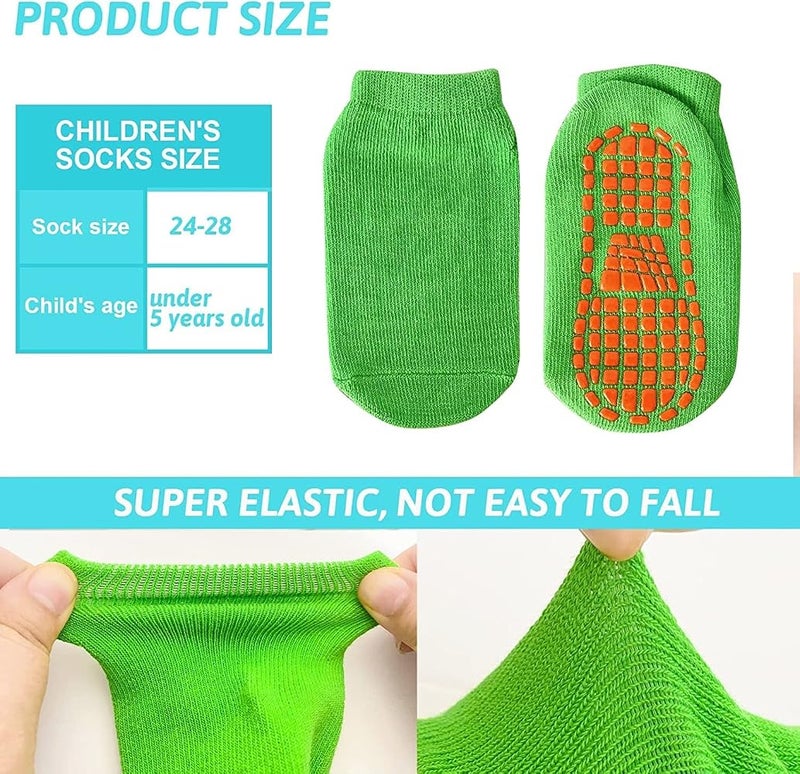 SKY-TOUCH Baby Non Slip Socks 8 Pairs, multi color, 1-3 Years - Image 5