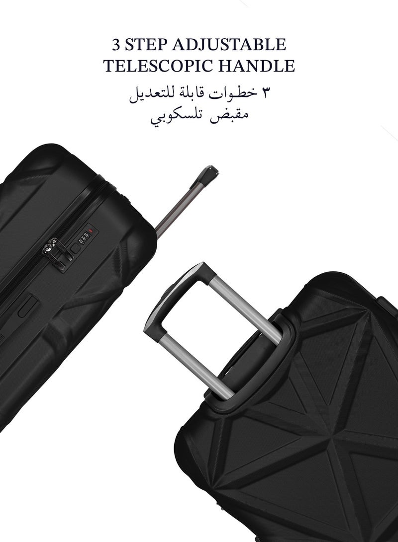 PARAJOHN مجموعة عربة الأمتعة ذات الجانب الصلب خفيفة الوزن من ماتريكس مكونة من 3 قطع مع عجلات دوارة - Image 3