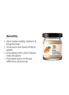 100% Natural Vitamin C Face Wash For Skin Brightening, Reduces Pigmentation, Dark Spots, Contains Orange And Real Vitamin C, No Chemicals & Preservatives, Sulfate & Paraben Free, 15 G - pzsku/Z47D44829B5E205294EF9Z/45/_/1645530883/f17982f1-d6ae-414d-9322-45d17dfd202a