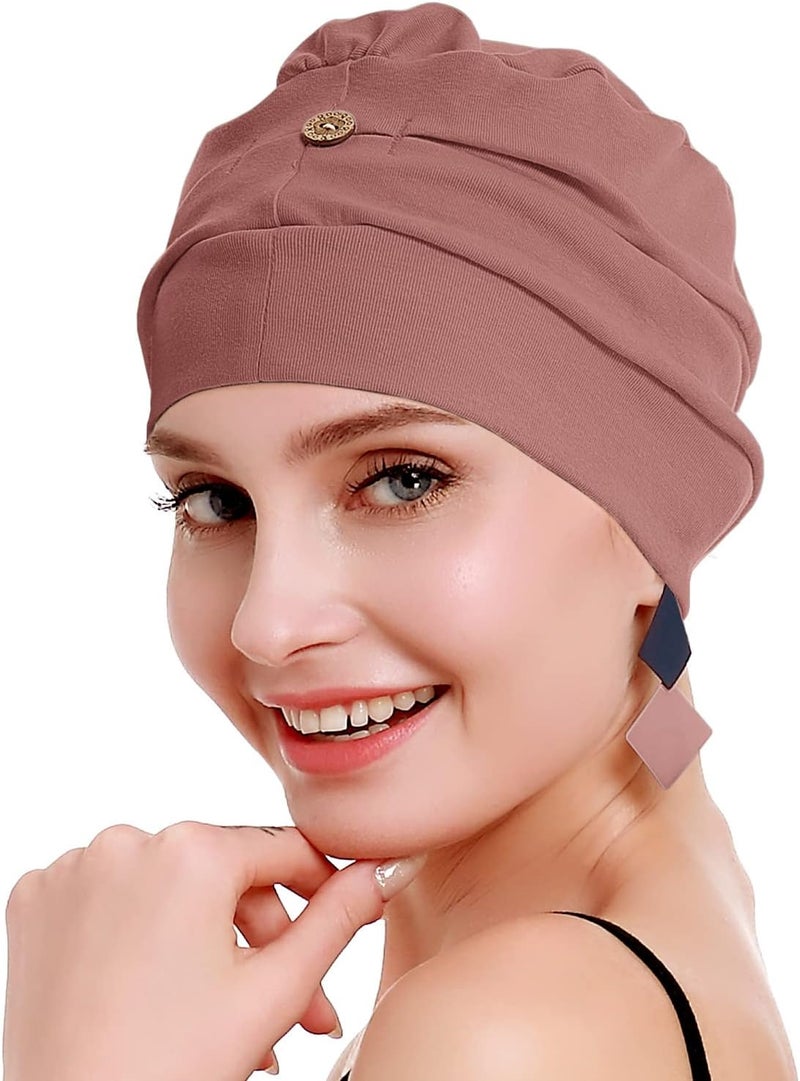 osvyo Cotton Chemo Turbans for Women Cancer Hairloss hat - Cotton Lightweight Headwear Sealed Packaging - Image 1