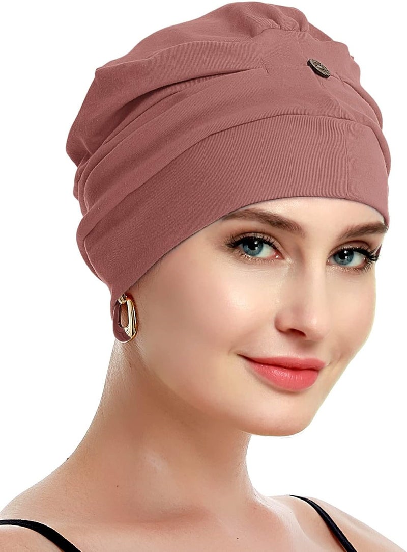osvyo Cotton Chemo Turbans for Women Cancer Hairloss hat - Cotton Lightweight Headwear Sealed Packaging - Image 5