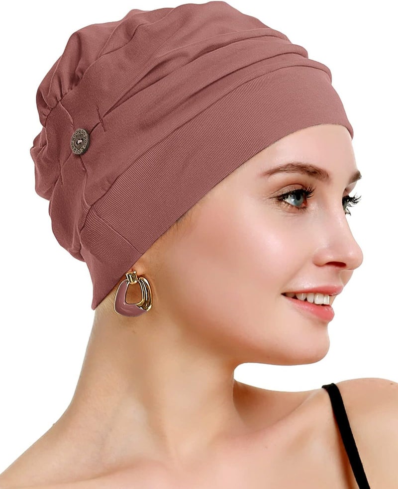 osvyo Cotton Chemo Turbans for Women Cancer Hairloss hat - Cotton Lightweight Headwear Sealed Packaging - Image 4