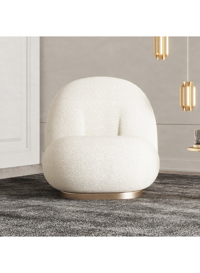 الهوم كرسي جانبي بوكليه - 75x70x80 سم - أبيض - Image 2