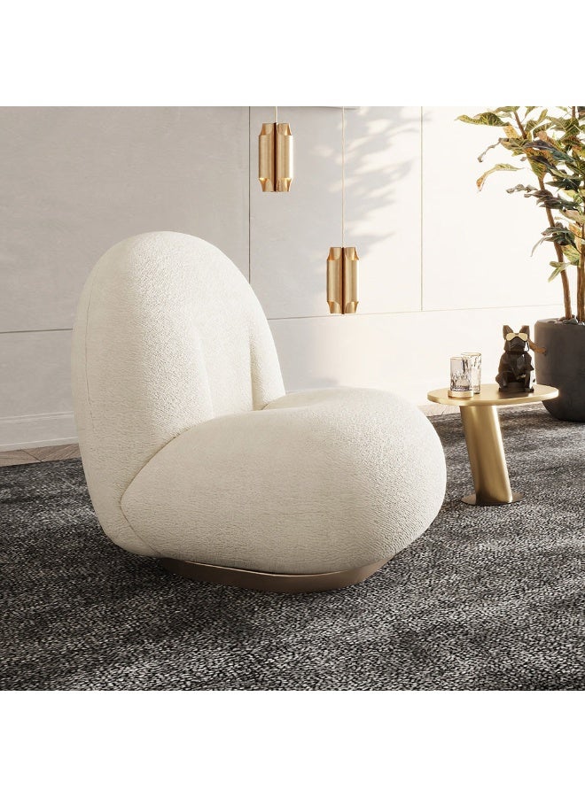 الهوم كرسي جانبي بوكليه - 75x70x80 سم - أبيض - Image 3