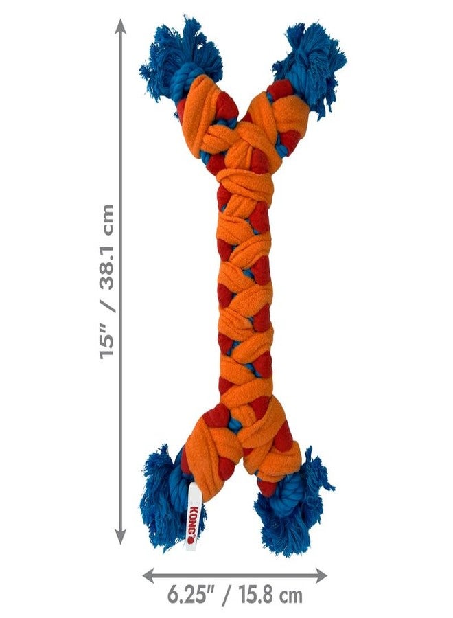 كونج لعبة شد الحبل من كونغ للكلاب - لعبة متينة من الصوف المنسوج للرج والجلب والشد (عظمة) - Image 3