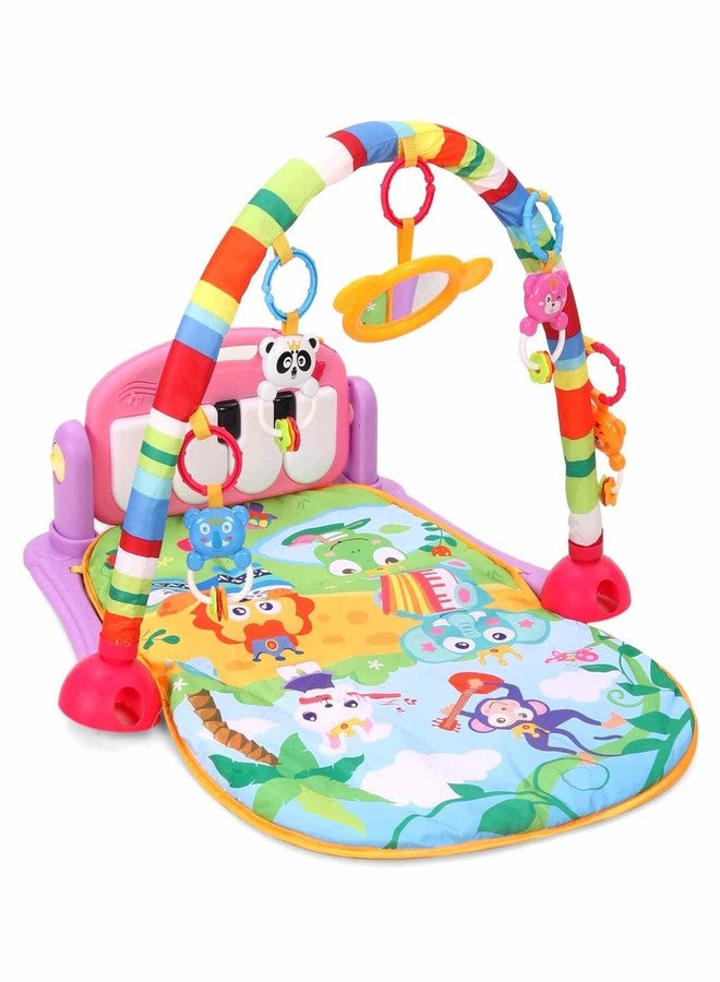 N2K2 ENTERPRISE Baby Gym Play Mat with Musical Piano Keyboard Hanging Rattles Tummy Time Floor Cushion Fun Activity Play Center Indoor Outdoor Toys Fitness Rack for Infants and Toddlers - Image 1