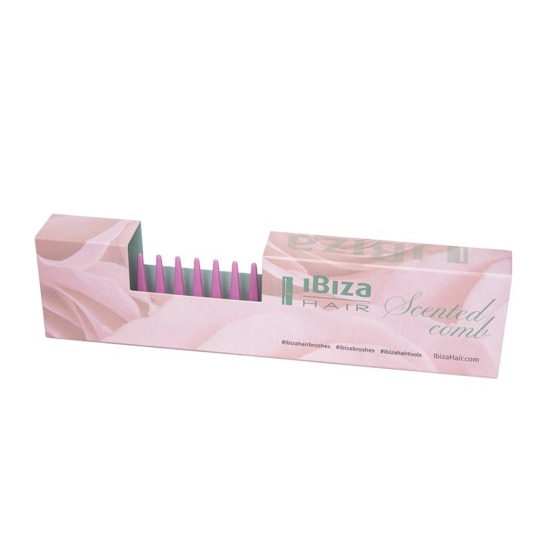 Ibiza Hair Detangling Comb | Large Wide Tooth Detangler Comb | Rose Scented | Ideal for Straight or Curly Hair | Wet or Dry | Professional-Grade Styling Comb for Men and Women - Image 4