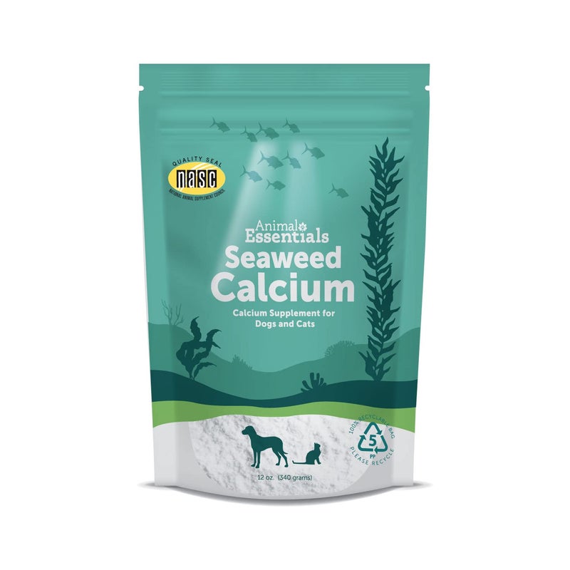 Animal Essentials Sea-Cal - Pure Seaweed Calcium Powder for Dogs with Magnesium, Joint Supplement for Dogs & Cats for Healthy Bones & Teeth, Joint Health, Vegan Icelandic Seaweed Calcium - 12 oz - Image 1