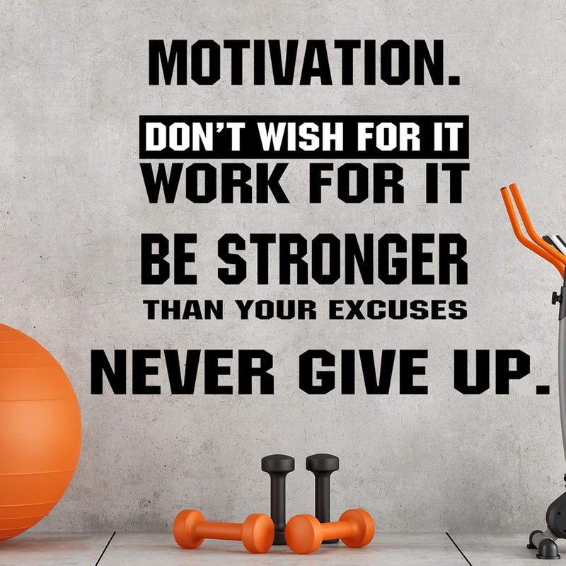 Tenare 4 Pieces Motivational Gym Wall Decals - Image 1