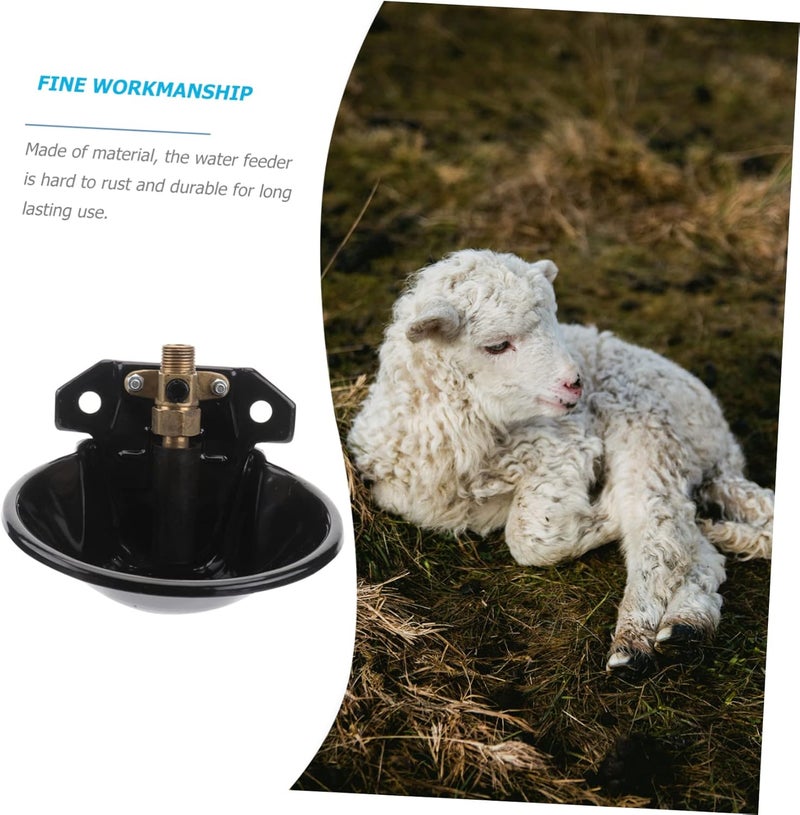 Automatic Drinking Water Bowl for Sheep and Livestock Iron Plate and Copper Valve Feeder for Farms and Outdoor Use - Image 2