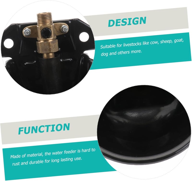 Automatic Drinking Water Bowl for Sheep and Livestock Iron Plate and Copper Valve Feeder for Farms and Outdoor Use - Image 3