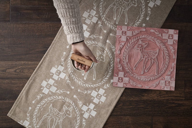 Speedball 4196 Speedy-Carve Block Printing Carving Block â€“ Soft, Easy Carve Surface â€“ 9 x 11-3/4 Inches, Pink - Image 2