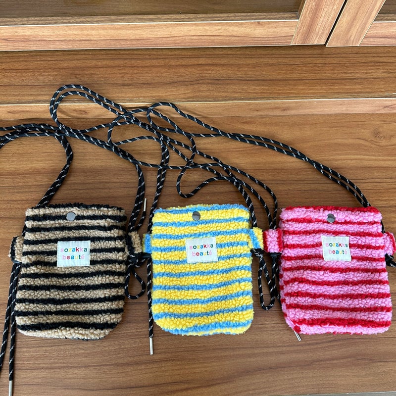 Mini Lamb Fleece Bag Mini Plush Mobile Phone Bag Shoulder Bag Fashionable Small Crossbody Bag For Women - Image 2