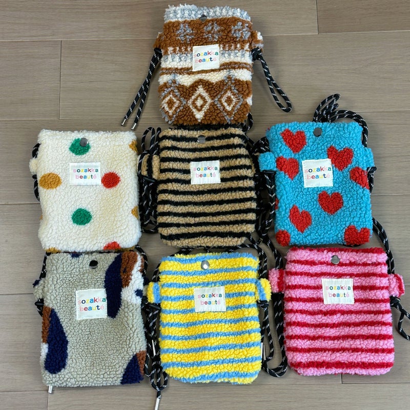 Mini Lamb Fleece Bag Mini Plush Mobile Phone Bag Shoulder Bag Fashionable Small Crossbody Bag For Women - Image 3