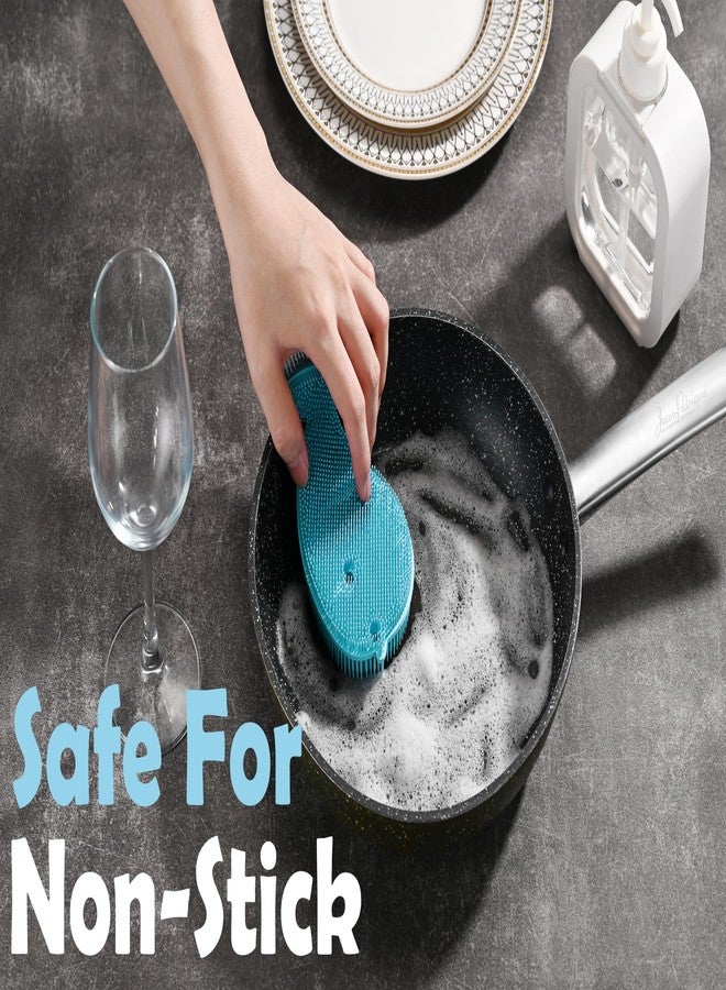 Fox Run Silicone Whale Dish Scrubber, 6" Multipurpose Kitchen Cleaning Brush - Image 5