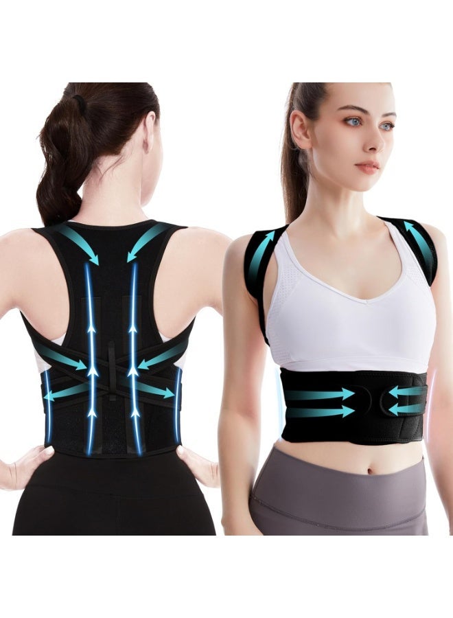 Original Back Brace Posture Corrector – Adjustable Upper Back & Spine Support for Men & Women (Size L) - Image 2