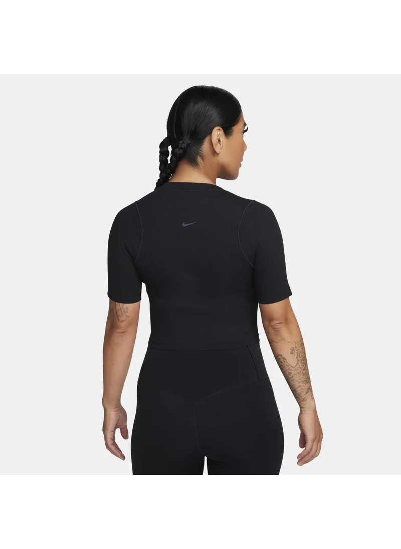 Nike Women's Dri-FIT Zenvy Rib Training Crop Top