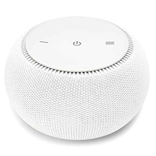 SNOOZ Pro - Smart White Noise Machine & Travel Case - Real Fan Inside, Non-Looping White Noise, Adjustable Tone & Volume - App-Based Remote Control & Sleep Timer (Cotton) - Image 1