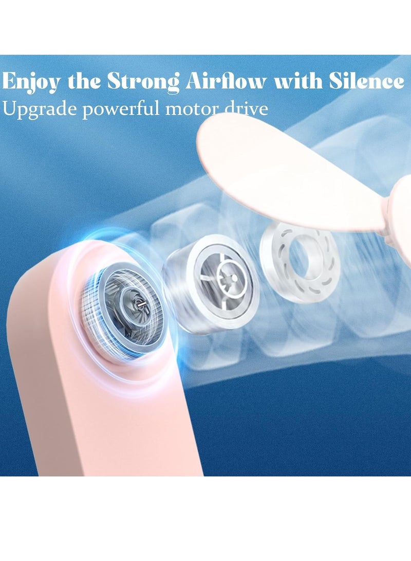 عام مروحة محمولة محمولة، مروحة يد صغيرة 2 في 1، تعمل بالبطارية، 8-15 ساعة عمل، مروحة قابلة للطي شخصية قابلة لإعادة الشحن عبر USB للداخل، مروحة جيب صغيرة أساسيات السفر للخارج - Image 3