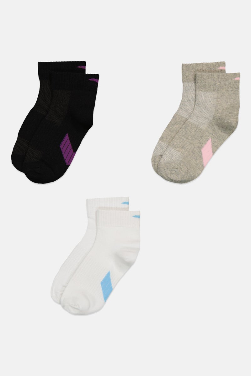 ANTA Kids Boy 3 Pairs Brand Logo Crew Socks, Multicolor - Image 3