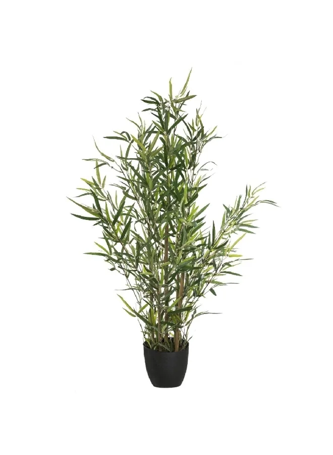 atmosphera Easy Maintenance Realistic Looking Decorative Artificial Bamboo Plant with Pot Green and Brown 90 cm 164256