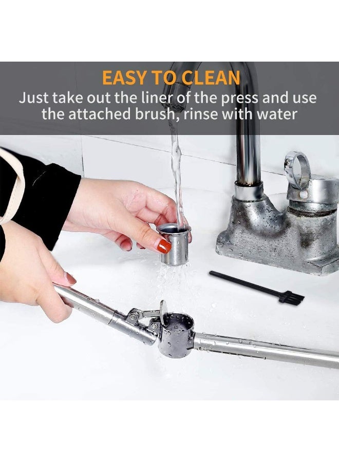 بريمو بلس هراسة ثوم من الستانلس ستيل ،مفرمة ثوم فاخرة بمقبض مريح، عصارة زنجبيل متينة للمكسرات والبذور، سهلة التنظيف ويمكن غسلها في غسالة الصحون - Image 4