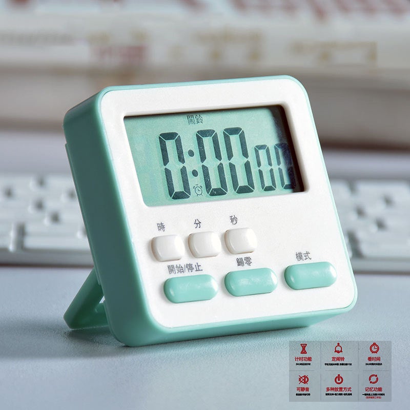 New Mute Multi-Function Timer Student Time Manager Kitchen Bedroom Timing Reminder Clock Alarm Clock - Image 2
