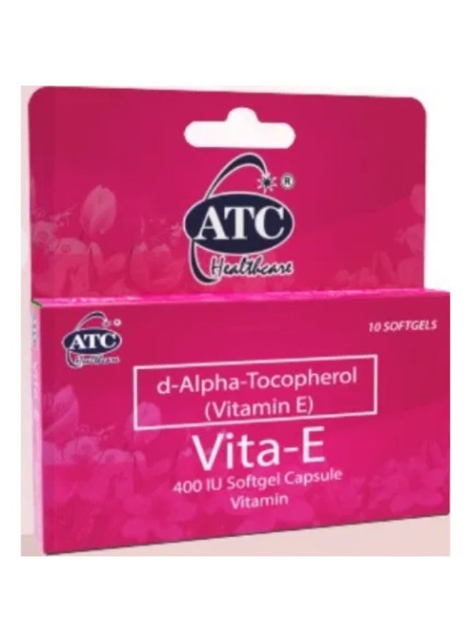 VITA-E D-Alpha Tocopherol (Vitamin E) 400IU Softgel Capsule 10's