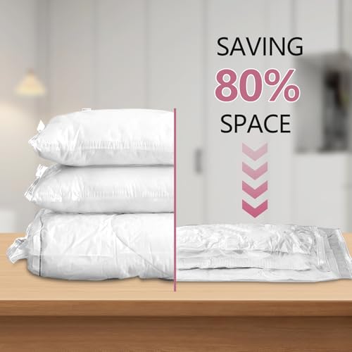 AMZBOSS Vacuum Seal Bags for Clothing Travel, 16 Pack Space Saver Vacuum Storage Bags with Electric Pump,Portable Compression Sealer for Clothes,Blankets,Bedding & Travel Essentials,Good for Luggage Packing - Image 2