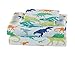 Linen Plus Sheet Set for Kids/Teens Boys Dinosaur Dinosaurs Jurassic Green Orange Blue White Flat Sheet and Fitted - Image 2