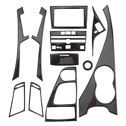 AUTOKAY 11pcs Carbon Fiber Full Interior Set Kit Cover Trim Fits for Infiniti Q50 Q60 2014 2015 2016 2017 2018 2019 - Image 1