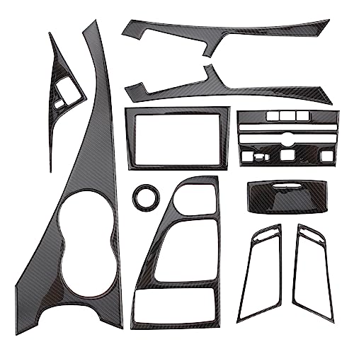 AUTOKAY 11pcs Carbon Fiber Full Interior Set Kit Cover Trim Fits for Infiniti Q50 Q60 2014 2015 2016 2017 2018 2019 - Image 3