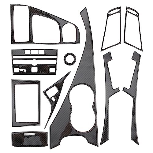 AUTOKAY 11pcs Carbon Fiber Full Interior Set Kit Cover Trim Fits for Infiniti Q50 Q60 2014 2015 2016 2017 2018 2019 - Image 5