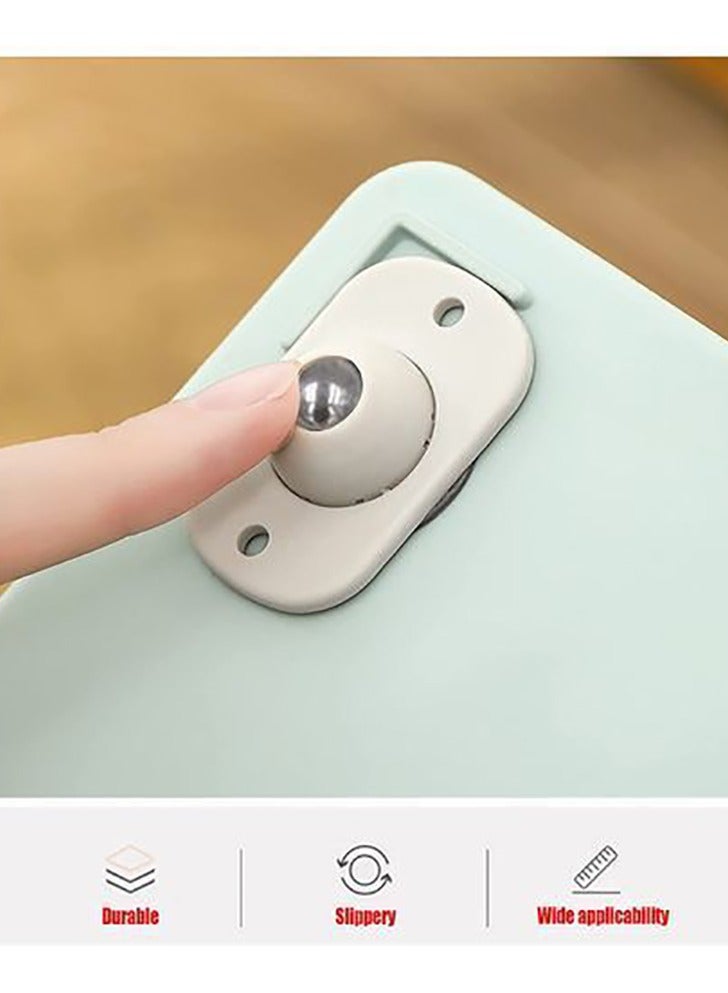 عجلات دوارة ذاتية اللصق عجلة أثاث صغيرة اتجاهية 4 قطع - Image 1