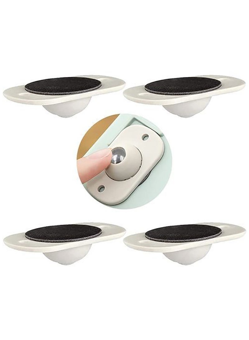 عجلات دوارة ذاتية اللصق عجلة أثاث صغيرة اتجاهية 4 قطع - Image 2