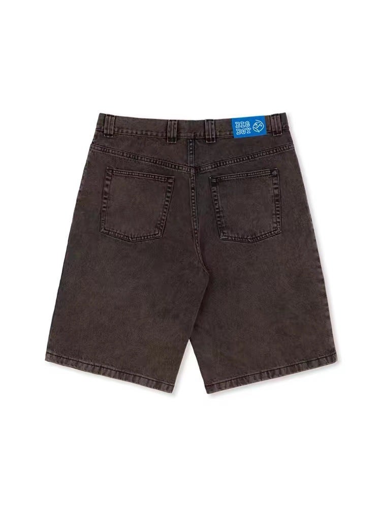 Polar Skate Co Big Boy Shorts Embroidered Pattern Loose Sport Denim Shorts Men - Image 2