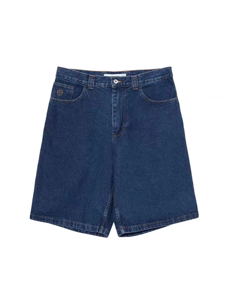 Polar Skate Co Big Boy Shorts Embroidered Pattern Loose Sport Denim Shorts Men - Image 4