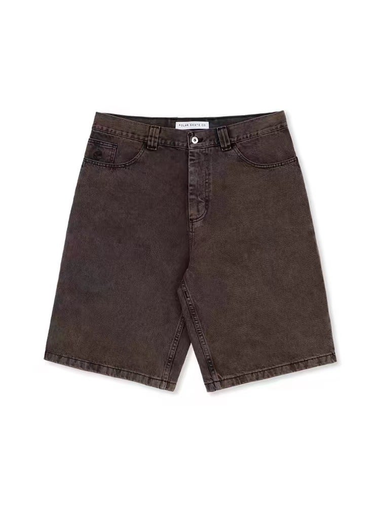 Polar Skate Co Big Boy Shorts Embroidered Pattern Loose Sport Denim Shorts Men - Image 3