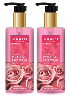 Pvt Ltd Insta Glow Pink Rose Face Wash With Aloe Vera Extract 250 Ml (Pack Of 2)