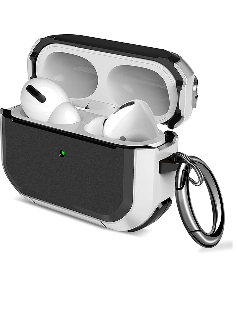AirPods Pro 2 Case Cover  with Keychain Rugged Armor Designed Compatible for Apple Airpods Pro 2nd Case 2022 and Airpods Pro 2019 Case for Women Men Front LED Visible  - Image 1