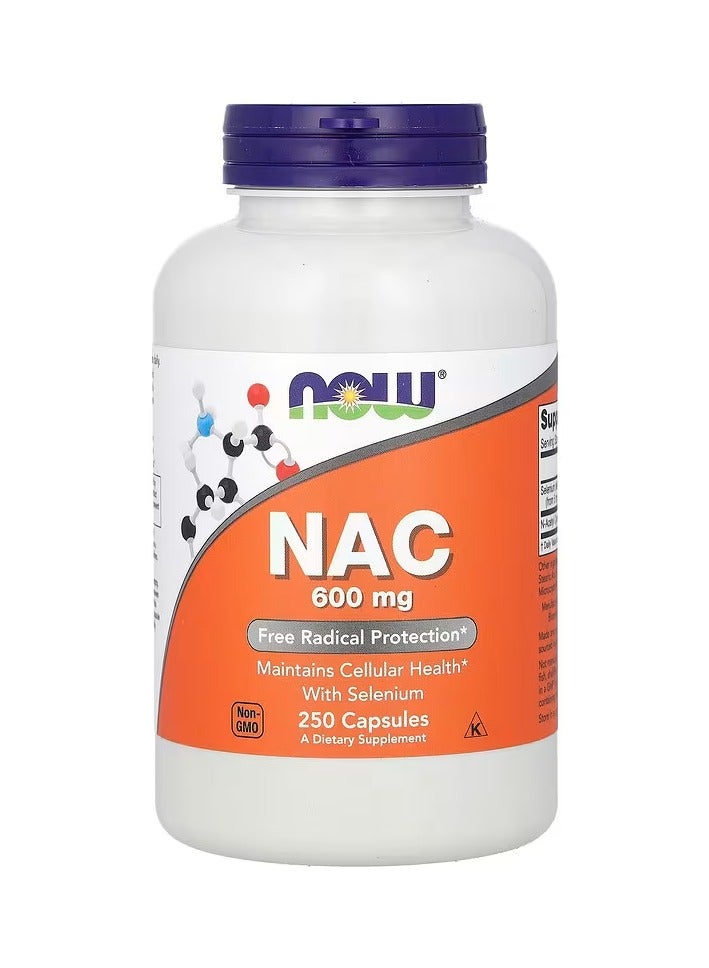 now NAC Free Radical Protection 250 Capsules - Image 1