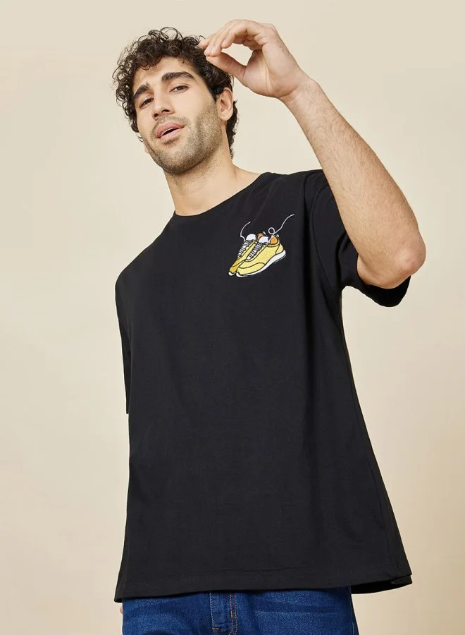 Styli Sneaker Embroidery Detail Oversized T-Shirt