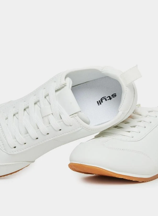 Styli Styli Leather Lace Up Sneakers