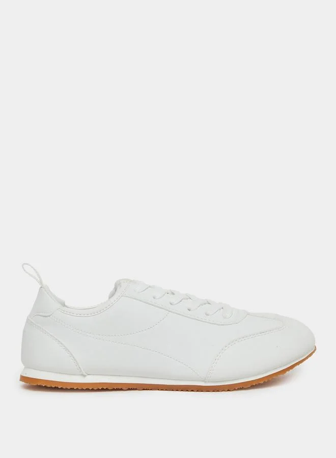 Styli Styli Leather Lace Up Sneakers
