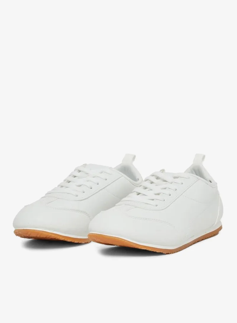 Styli Leather Lace Up Sneakers