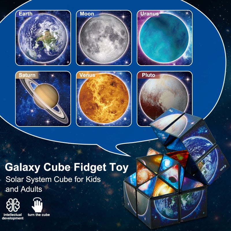 Euclidean Cube Star Cube Magic Cube Set, 2 in 1 Yoshimoto Cube for Kids and Adults, Toy for Boys and Girls Ages 8-12 - Image 4