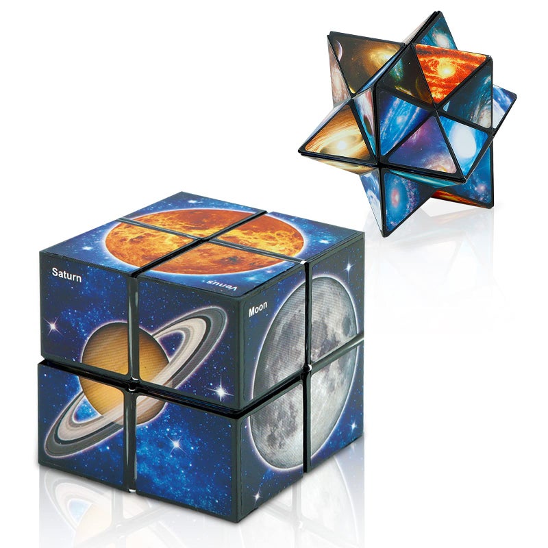 Euclidean Cube Star Cube Magic Cube Set, 2 in 1 Yoshimoto Cube for Kids and Adults, Toy for Boys and Girls Ages 8-12 - Image 1