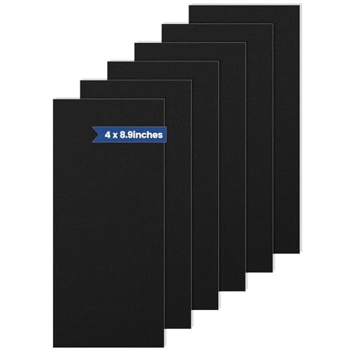 LCEAI Iron On Patches for Clothes, Fabric Patches - Inner Denim Repair, Decorative Clothing & Various Fabric Repairs (6 Pack, 4x8.9 Inches, Black) - Image 1